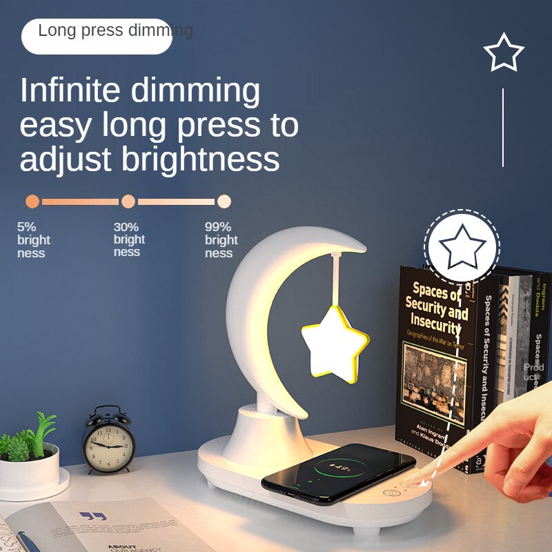 LED Night Light with Bluetooth Speaker and Wireless Charger
