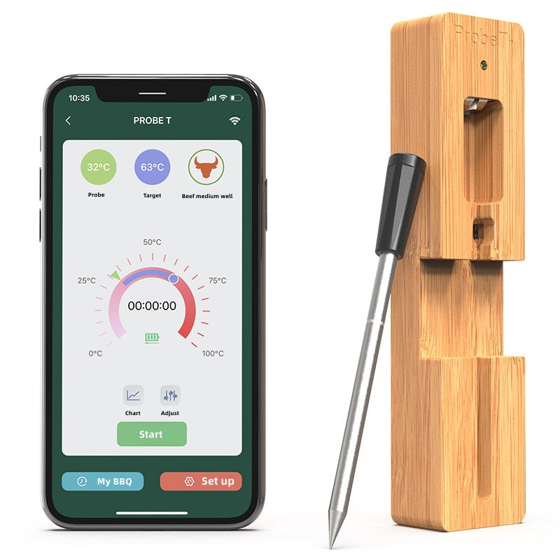 Smart Meat Thermometer Wireless Digital Bluetooth