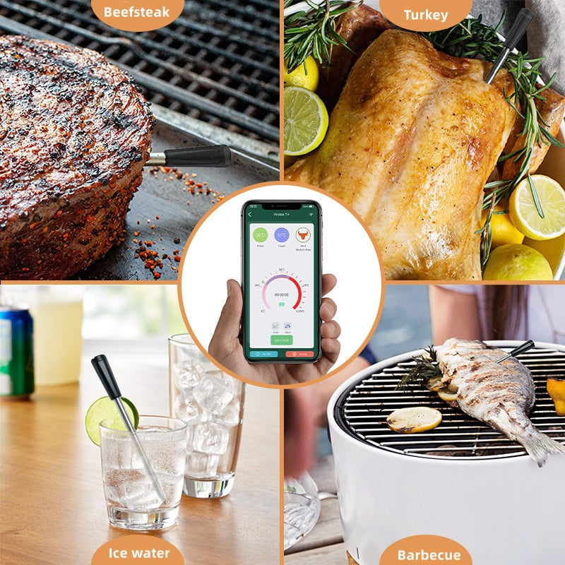 Smart Meat Thermometer Wireless Digital Bluetooth