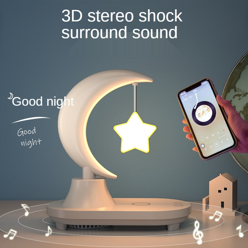 LED Night Light with Bluetooth Speaker and Wireless Charger