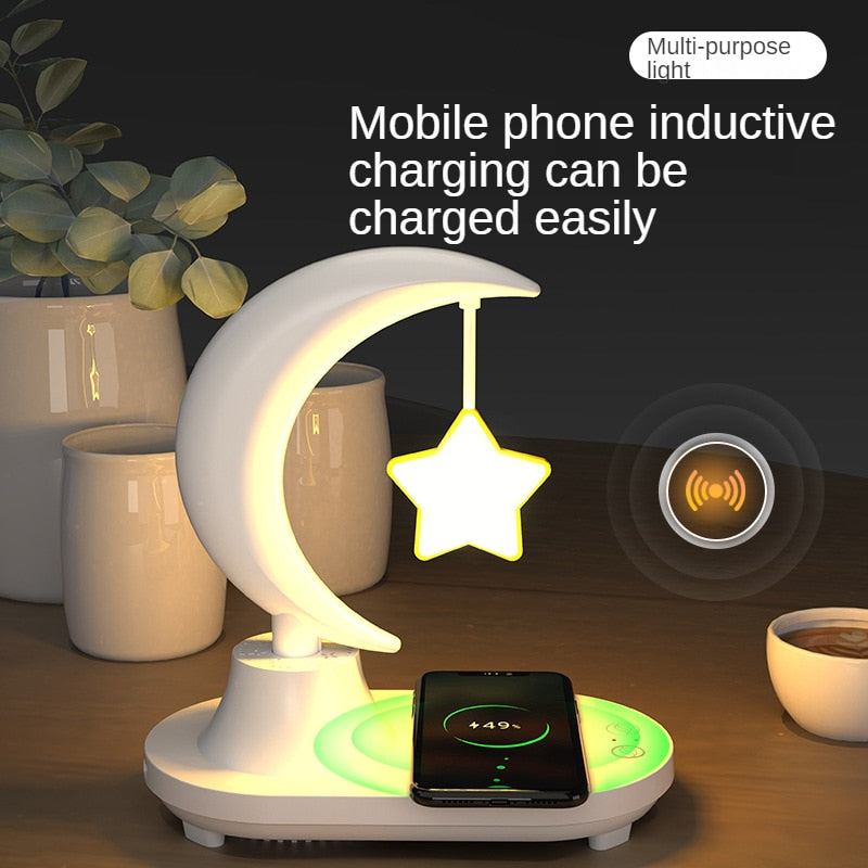 LED Night Light with Bluetooth Speaker and Wireless Charger
