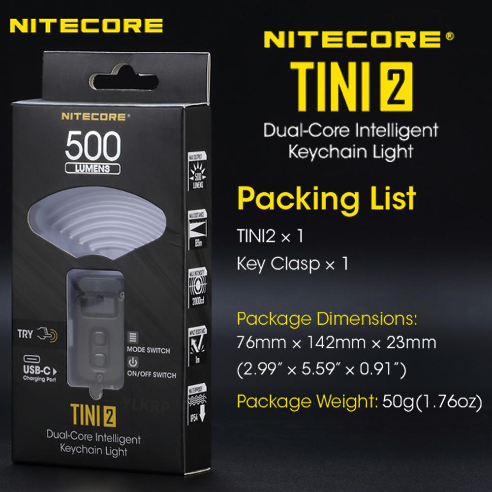 Nitecore TINI2 500 Lumens Smart Dual-core Key Light